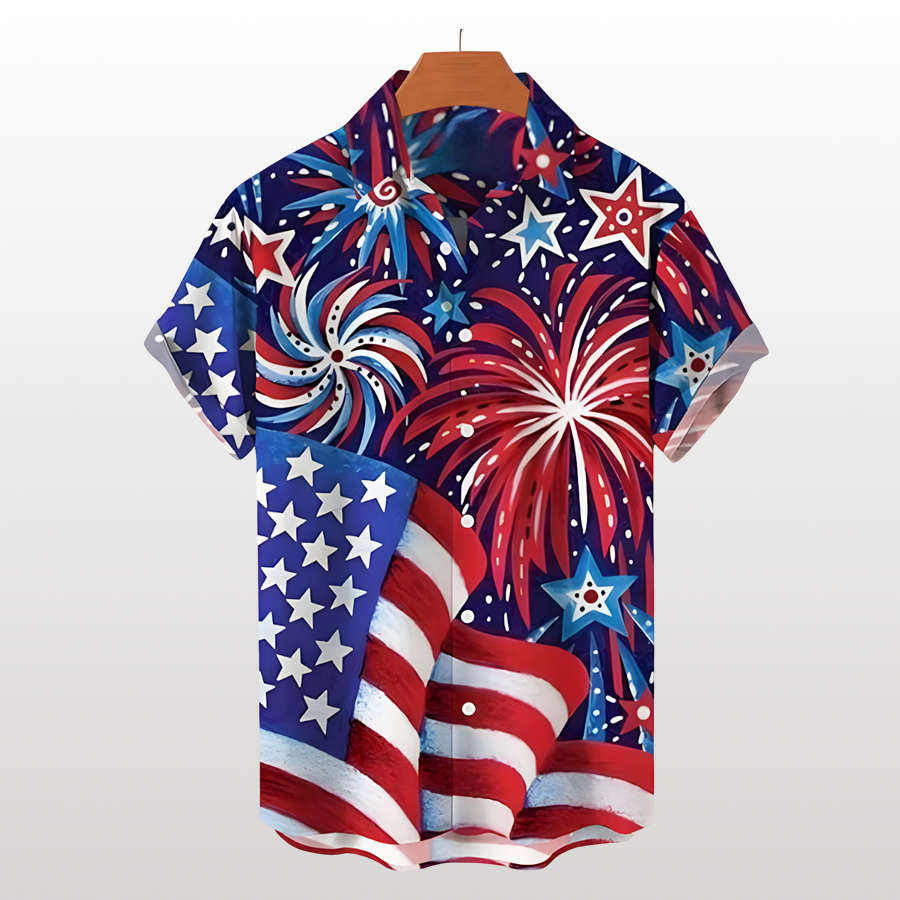 Camiseta con la bandera estadounidense del Día de la Independencia de Estados Unidos
