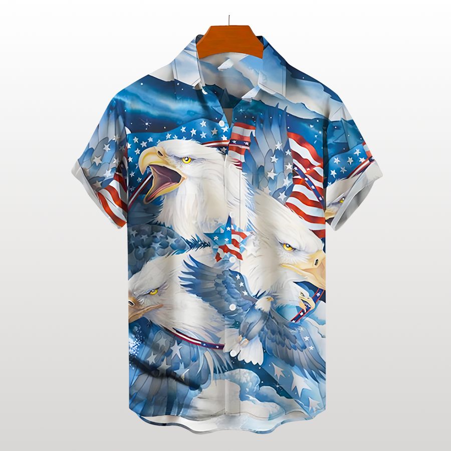 Camiseta con la bandera estadounidense del Día de la Independencia de Estados Unidos