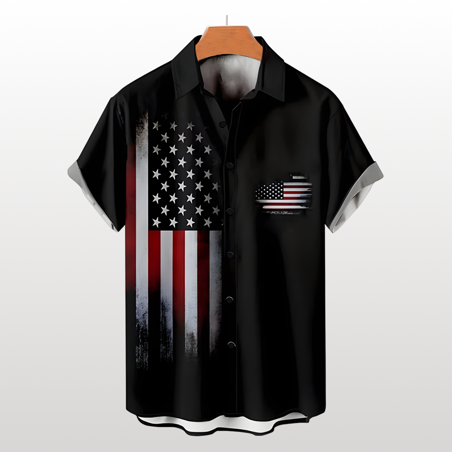 Camiseta con la bandera estadounidense del Día de la Independencia de Estados Unidos