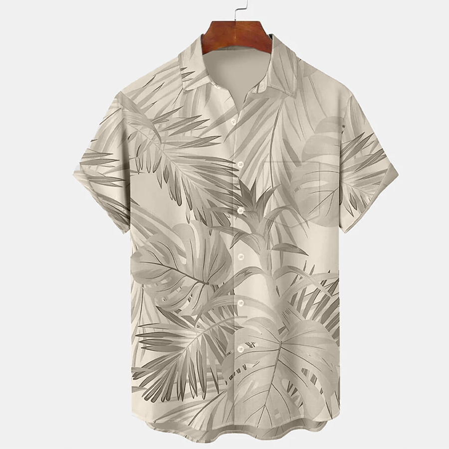 Tropical Palm Leaf Hawaiian Shirt