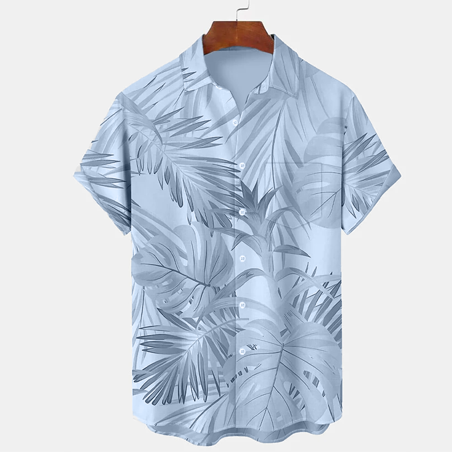 Tropical Palm Leaf Hawaiian Shirt