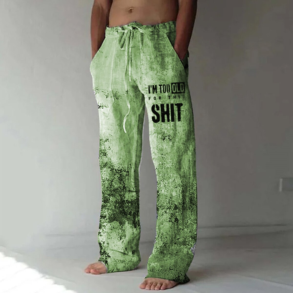 Pantalones de verano con estampado de letras