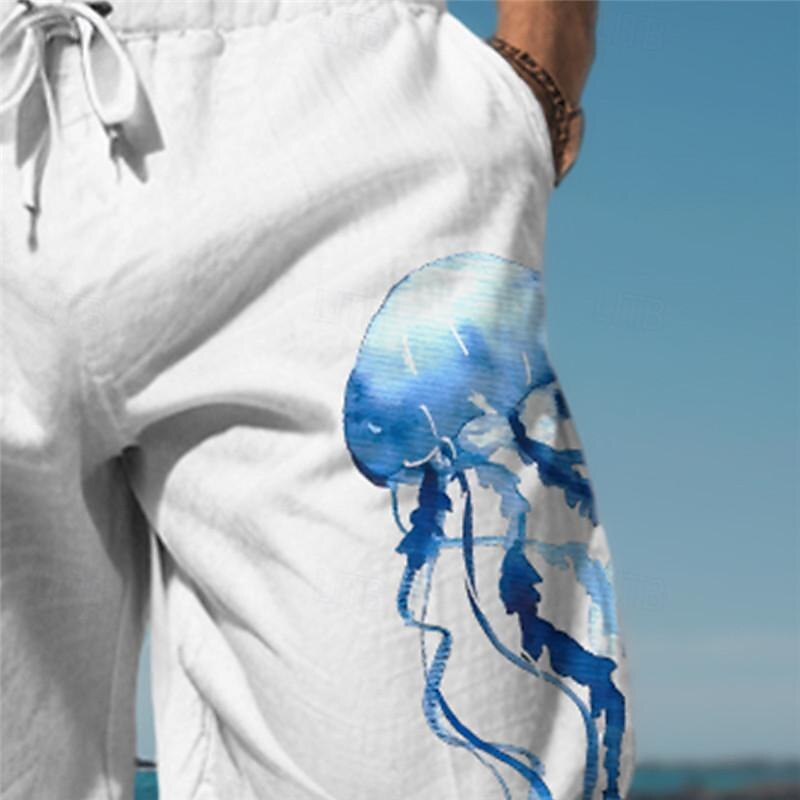 Jellyfish Marine Life Graphic Pants