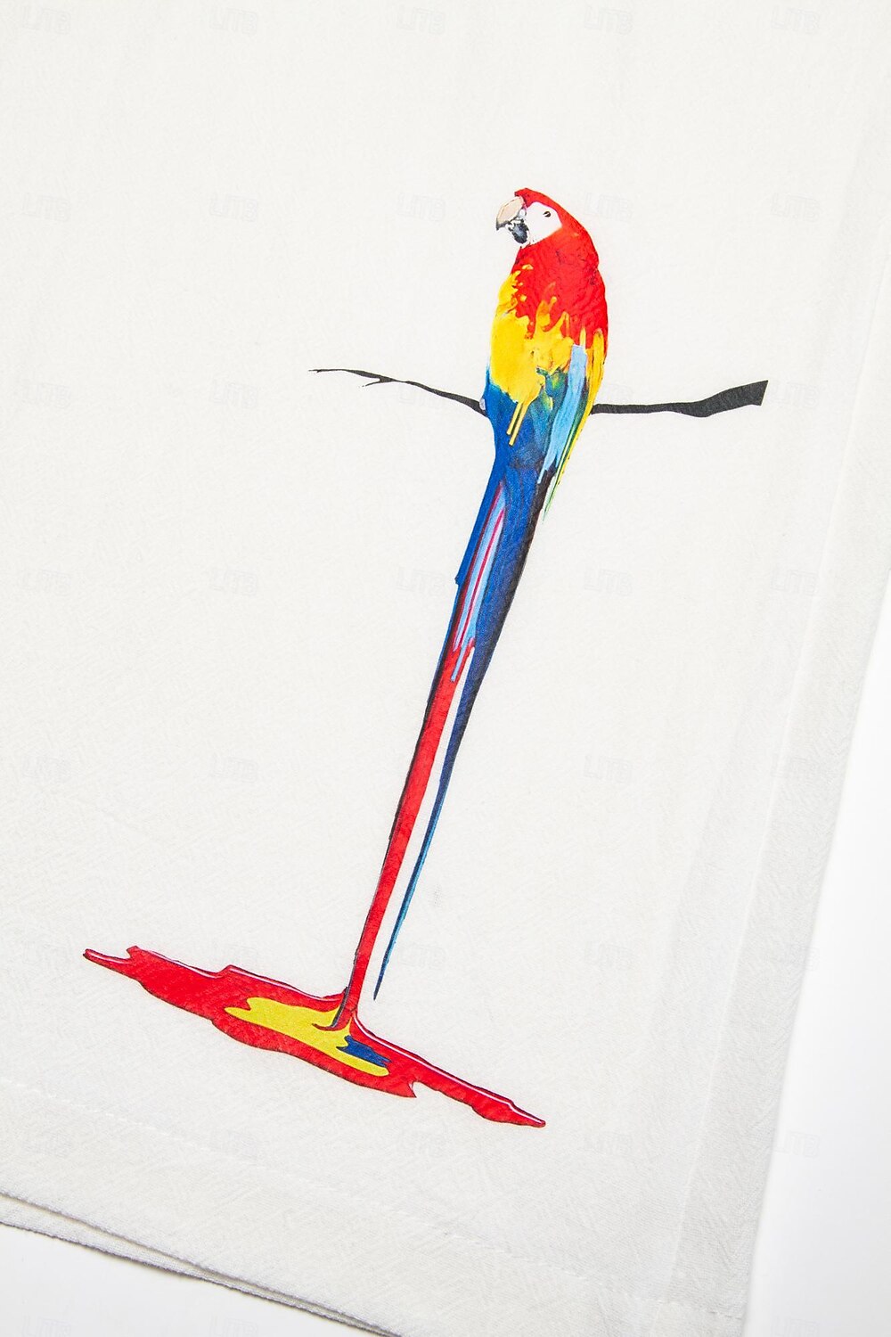 Bird Print Drawstring Beach Pants