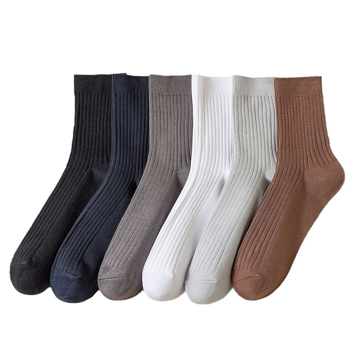 Solid Color 100% Cotton Socks