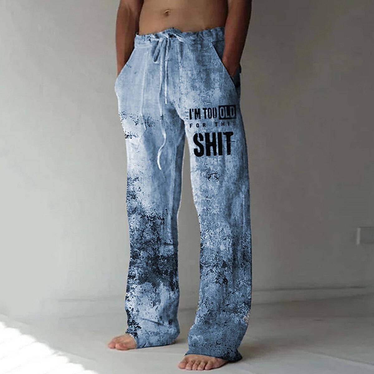 Pantalones de verano con estampado de letras