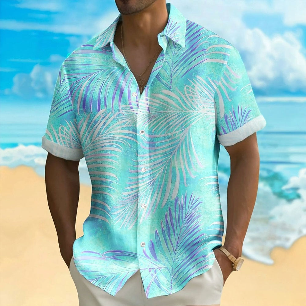 Palm Leaf Tropical Shirt Hawaiian Resort Vacation