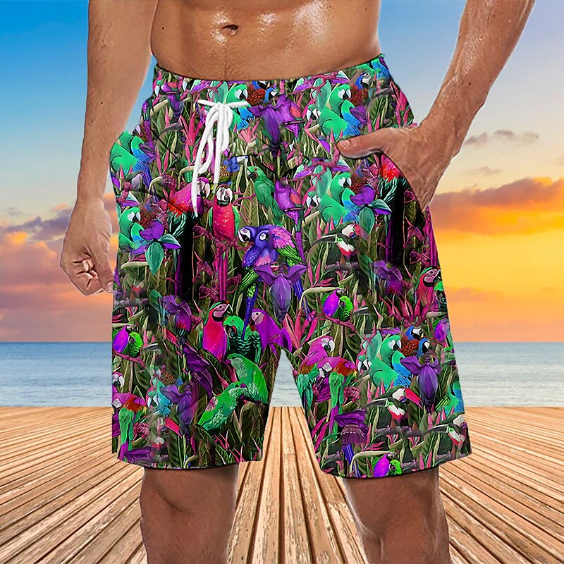 Mask Flower / Plants Swimming Trunks Board Shorts