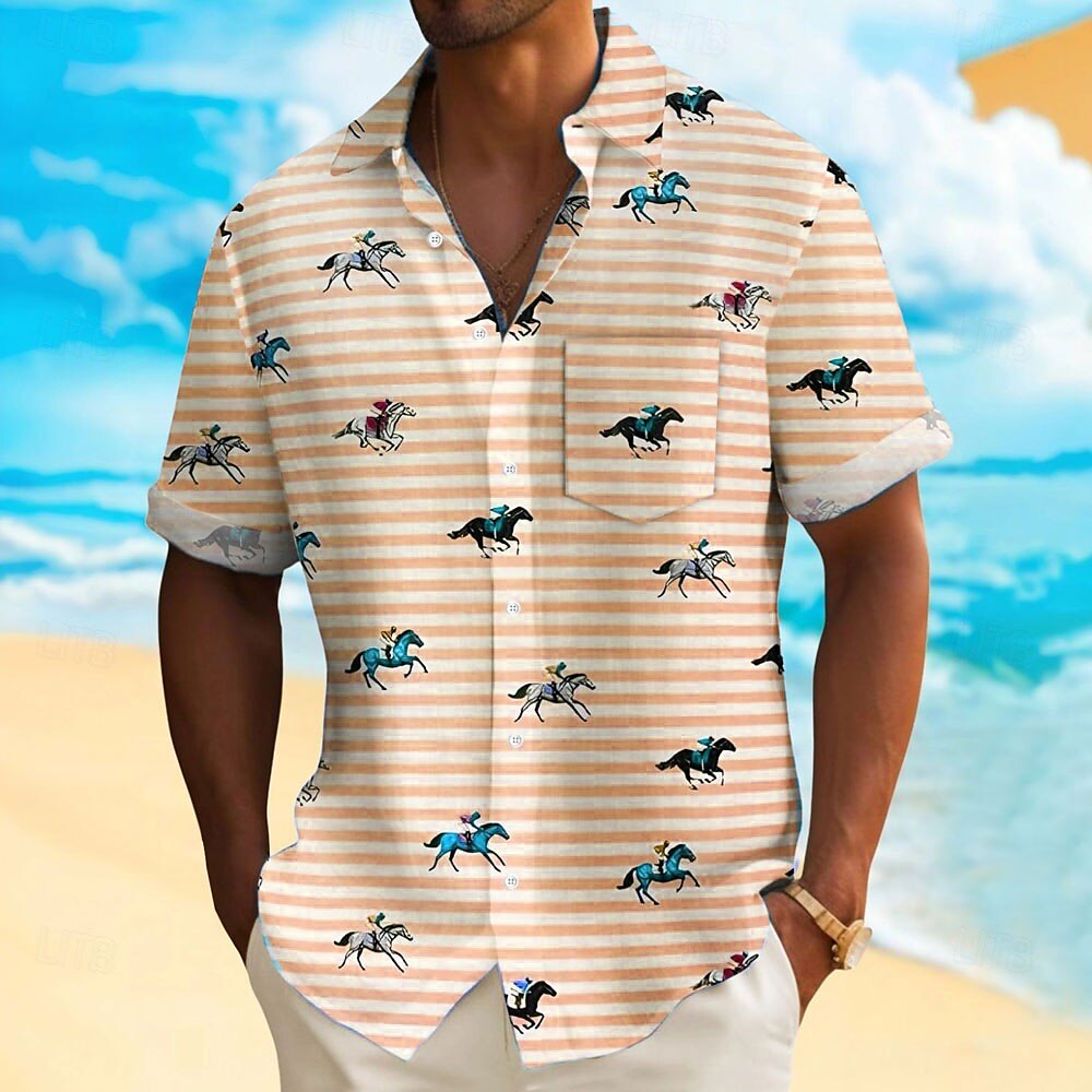 Striped Horse Racing Shirt