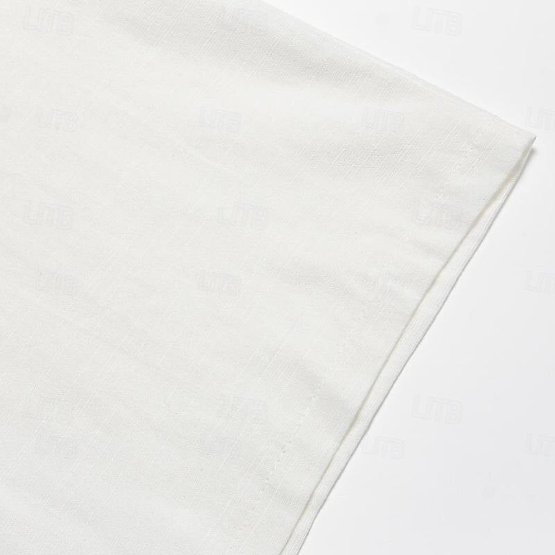 Linen Cargo Straight-Leg Pants