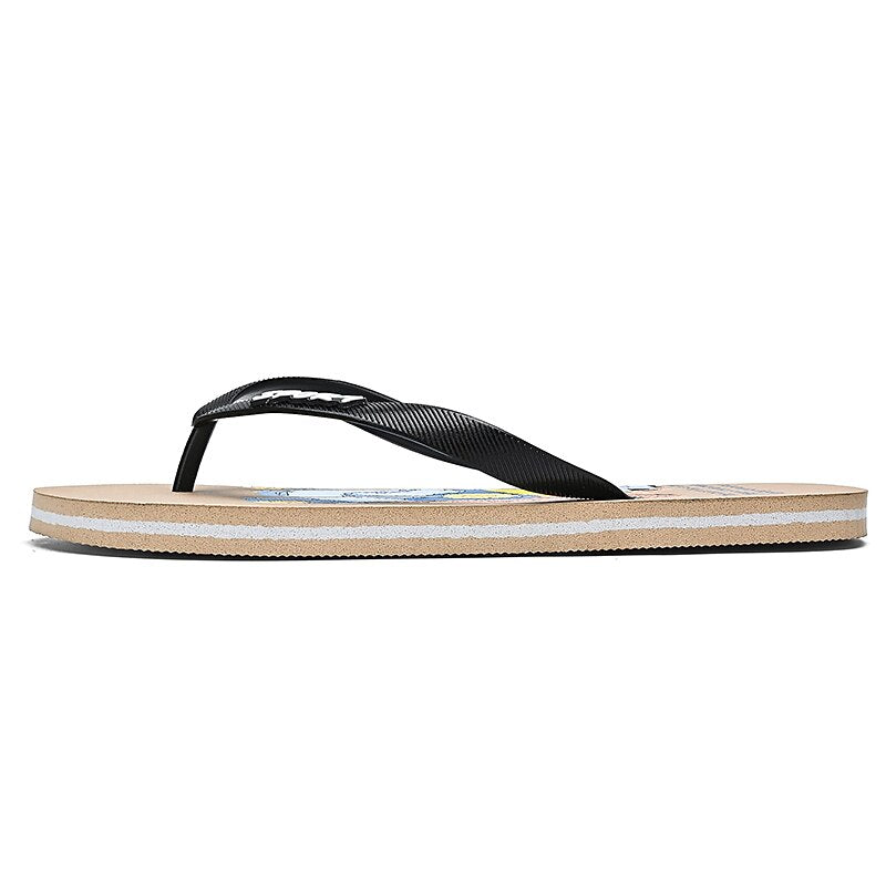 Artistic Flip-Flops – Blue & Yellow Print
