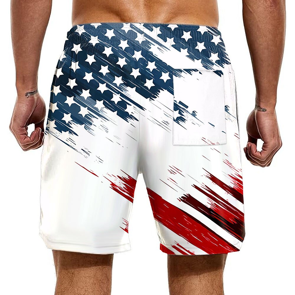 American US Flag 2-in-1 Board Shorts