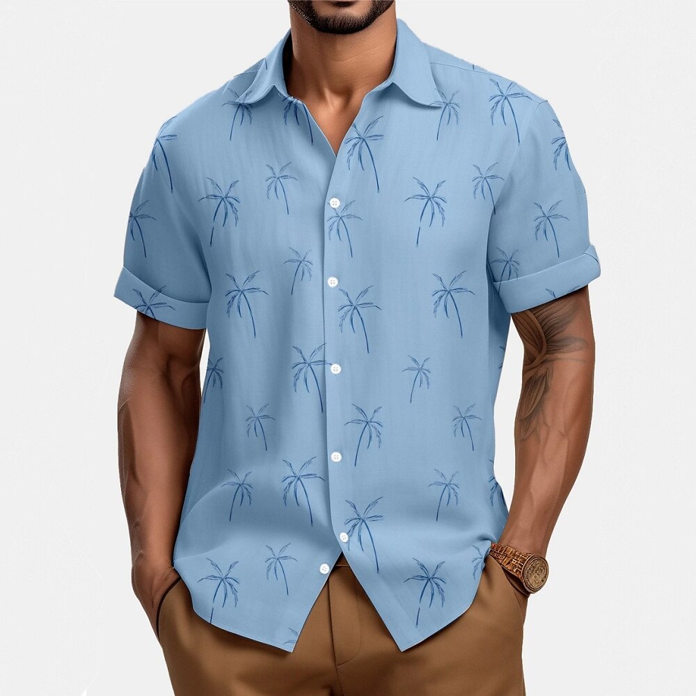 Coconut Palm Aloha Shirt Summer Vacation