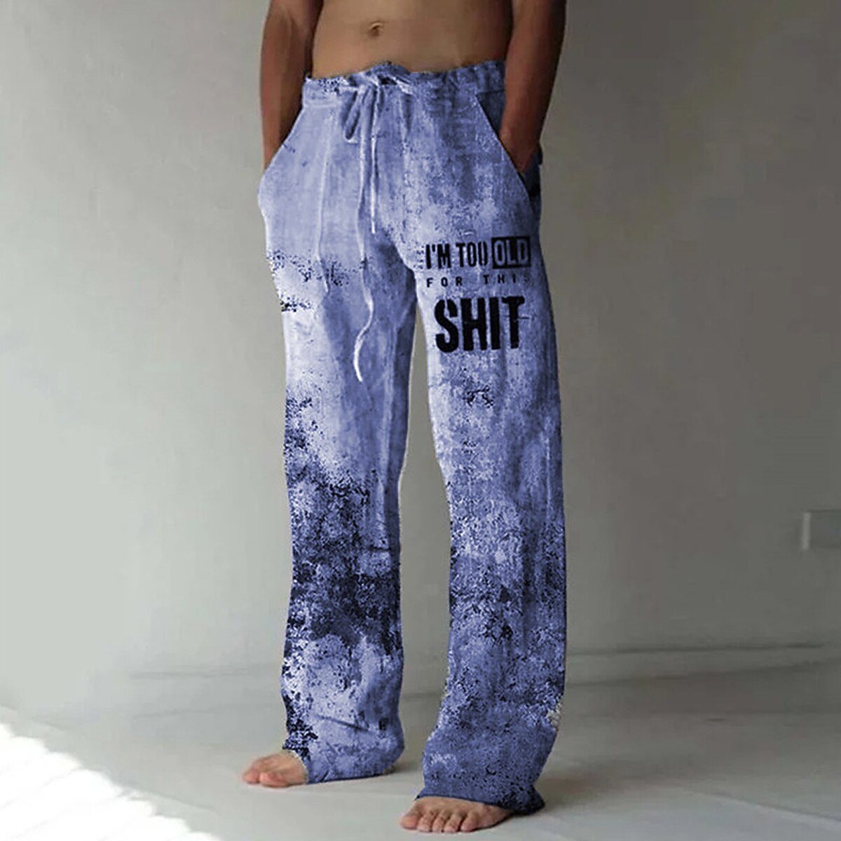 Pantalones de verano con estampado de letras