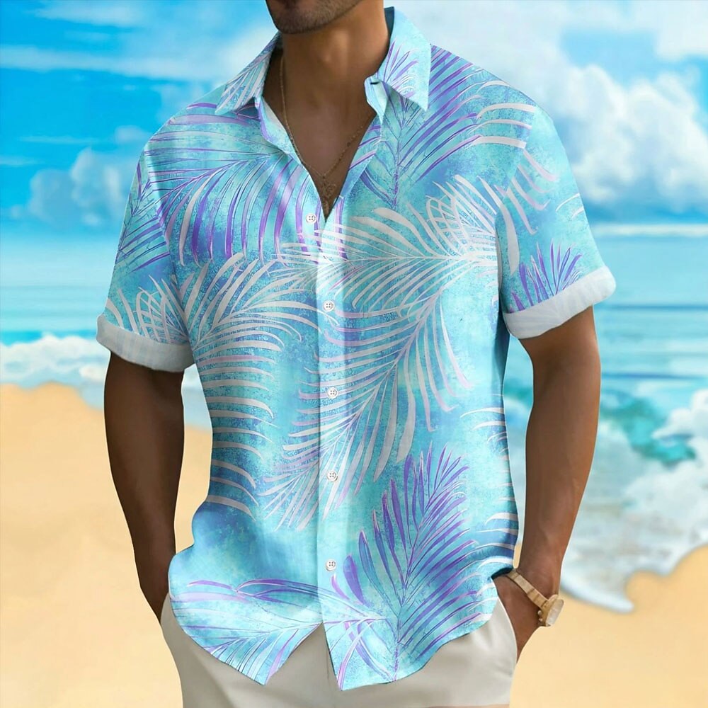Palm Leaf Tropical Shirt Hawaiian Resort Vacation