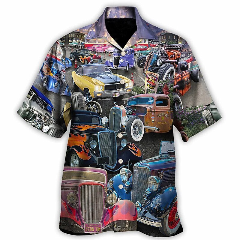 Car Summer Hawaiian Aloha Shirt