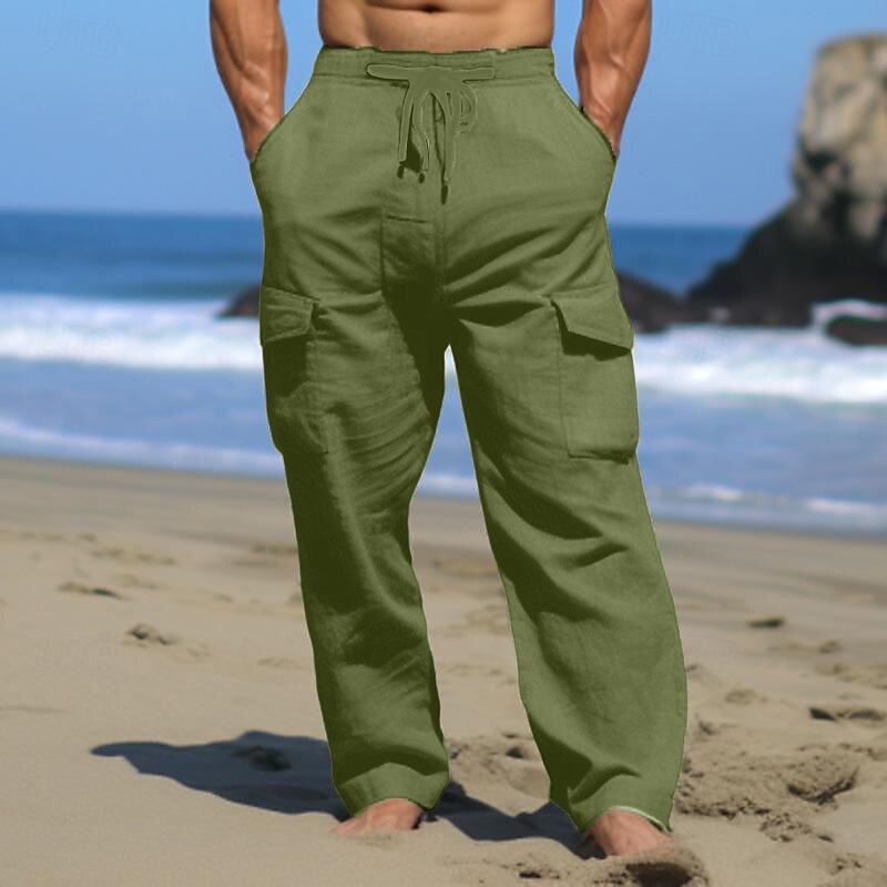 Multi-Pocket Straight-Leg Cargo Pants
