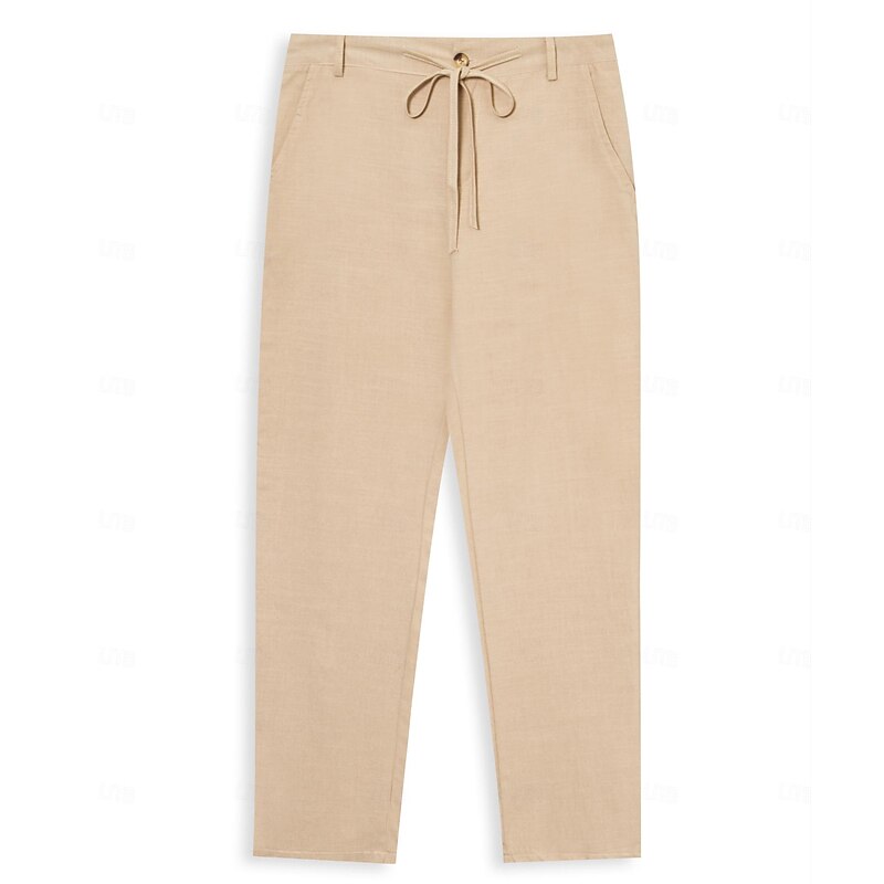 Linen Drawstring Beach Pants