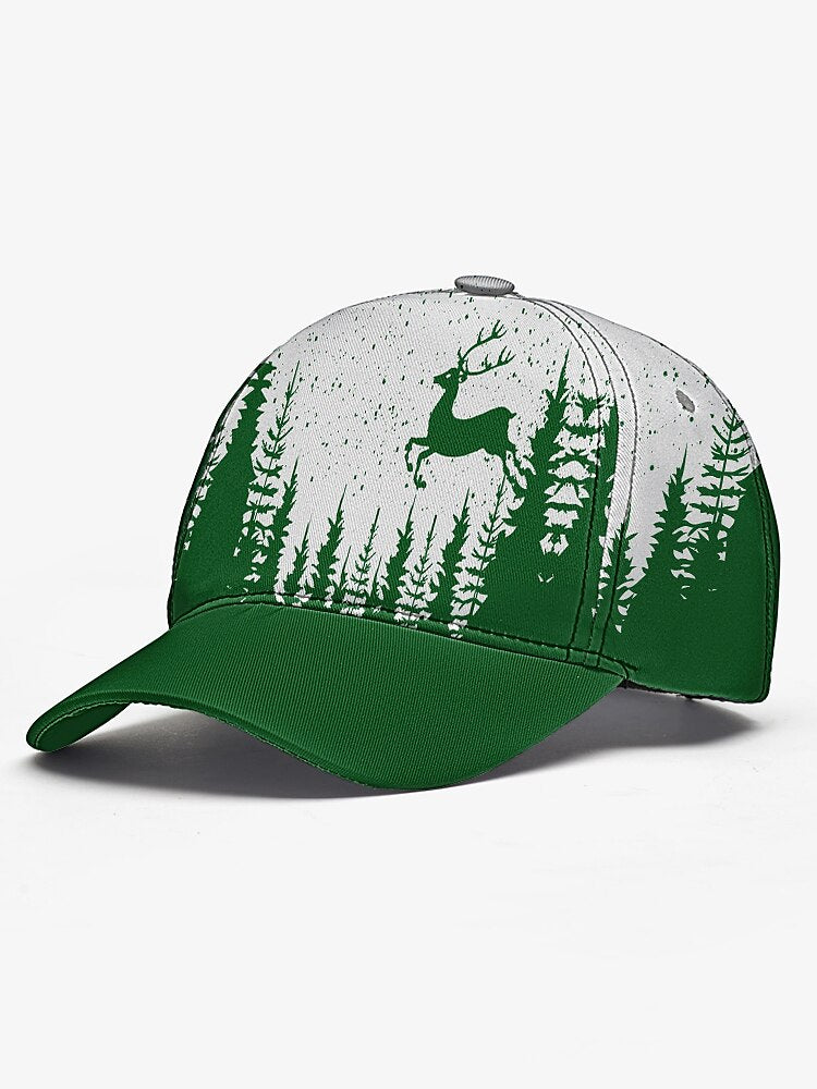 Red & White Deer Cap
