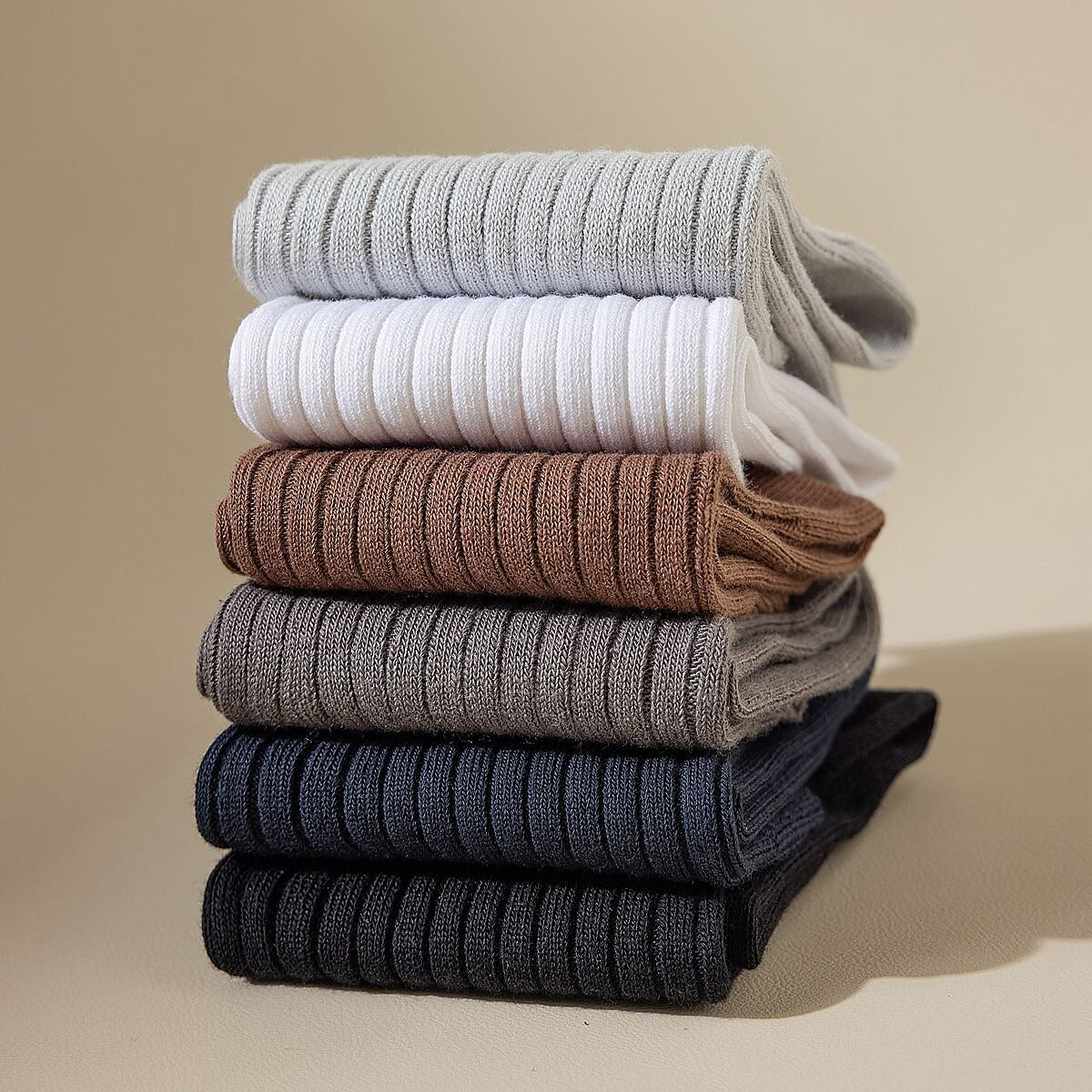 Solid Color 100% Cotton Socks