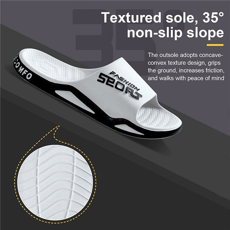 Letter Print Sporty Slide Sandals