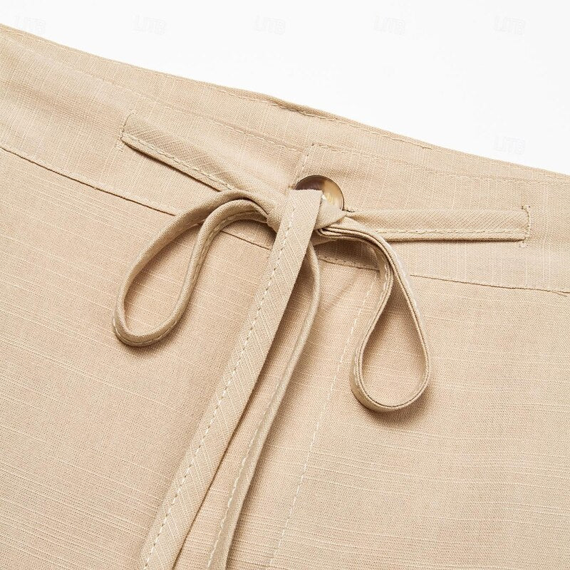 Linen Drawstring Beach Pants