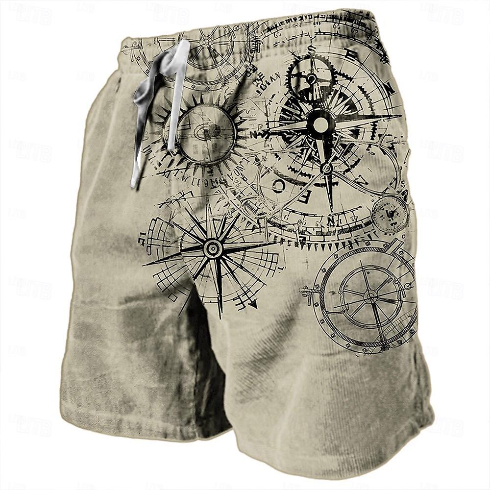 Nautical Graphic Prints Compass Sweat Shorts