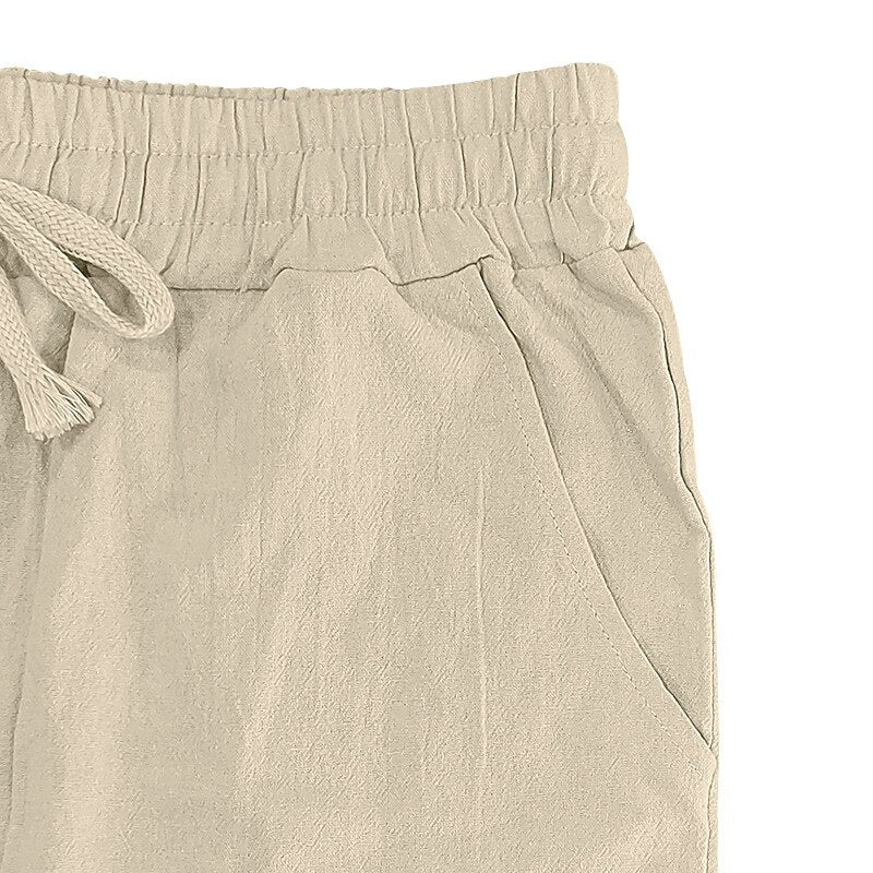 Coconut Tree Linen Baggy Pants