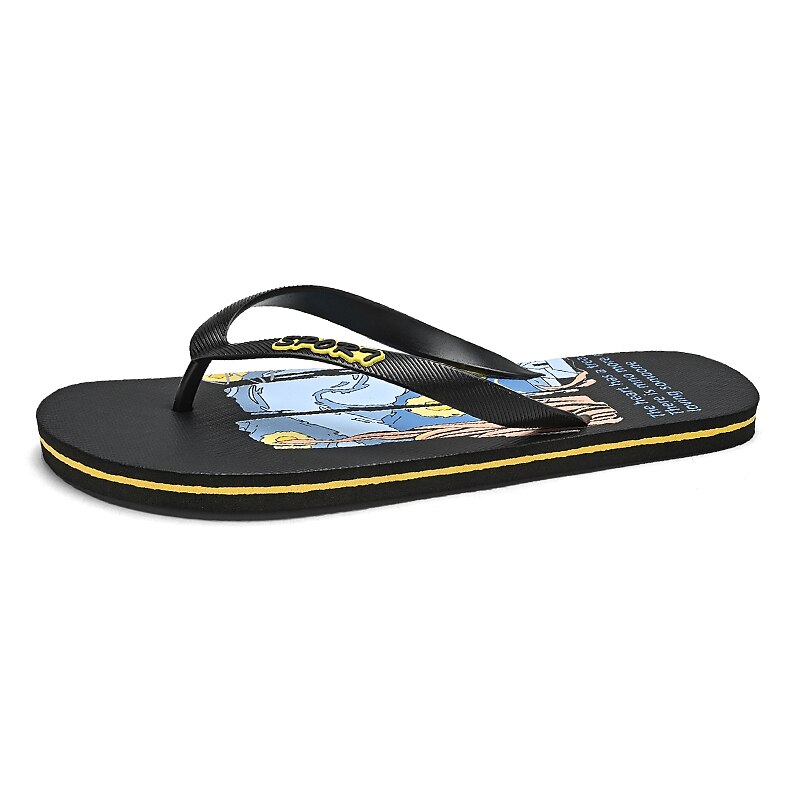 Artistic Flip-Flops – Blue & Yellow Print