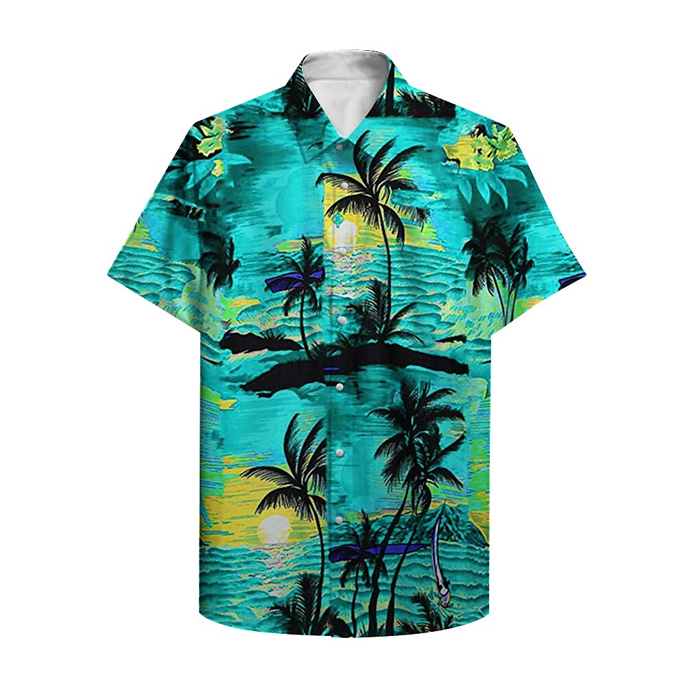 Camiseta con plantas tropicales y palmeras