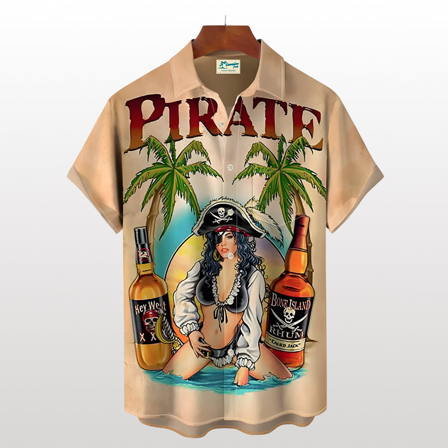 Camisa hawaiana de verano con letras Hula para niñas