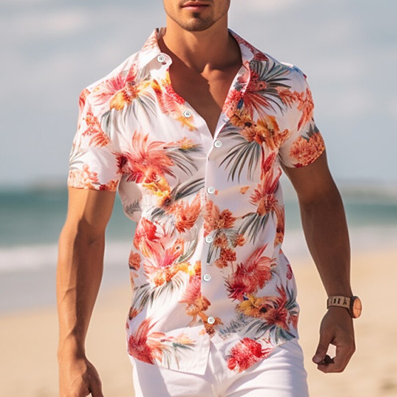 Floral Print Casual Short Sleeve Shirt