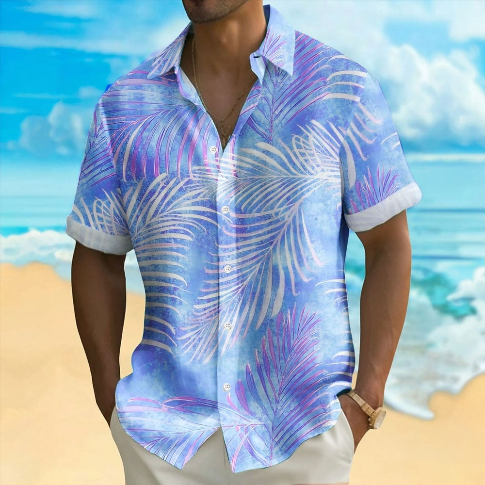 Palm Leaf Tropical Shirt Hawaiian Resort Vacation