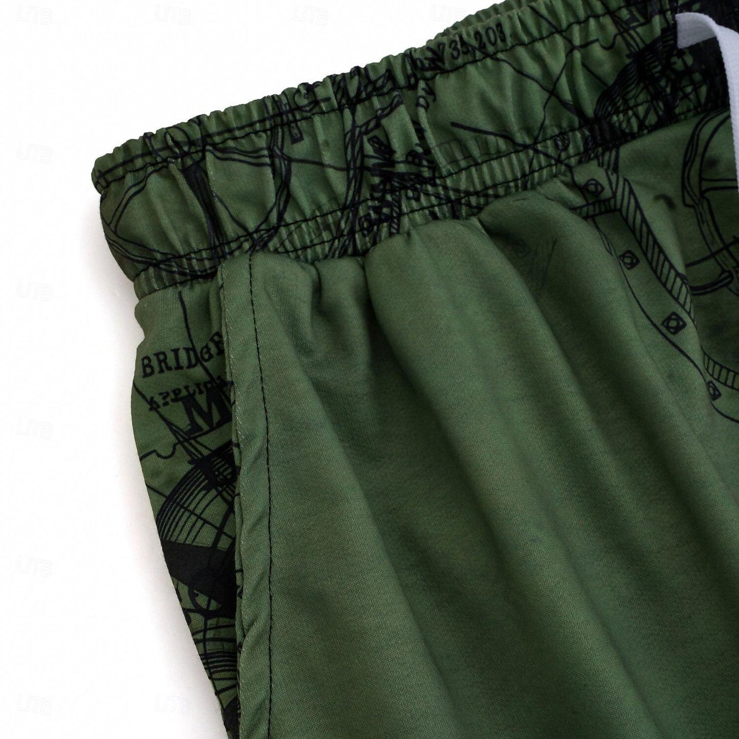 Nautical Graphic Prints Compass Sweat Shorts