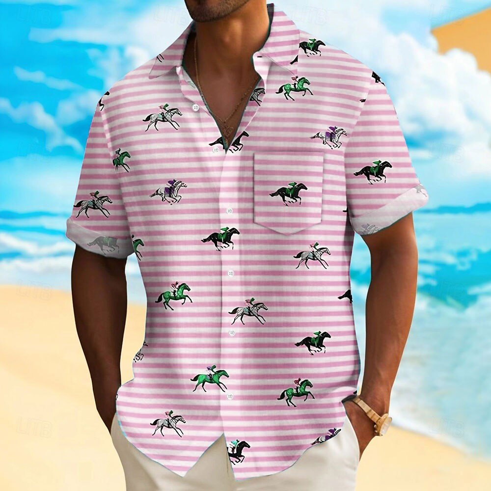 Striped Horse Racing Shirt