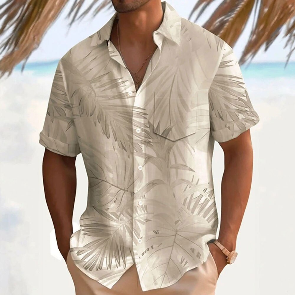 Tropical Palm Leaf Hawaiian Shirt