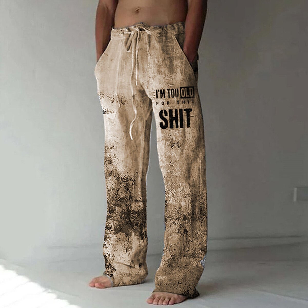 Pantalones de verano con estampado de letras