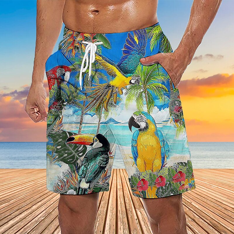 Mask Flower / Plants Swimming Trunks Board Shorts