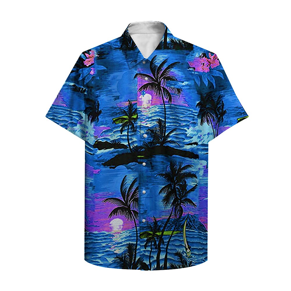 Camiseta con plantas tropicales y palmeras