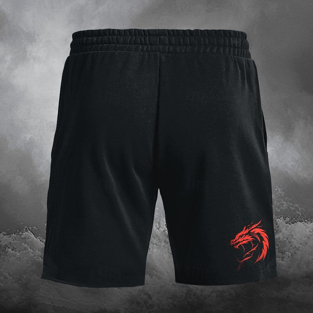 Skull Dragon Skeleton Sweat Shorts