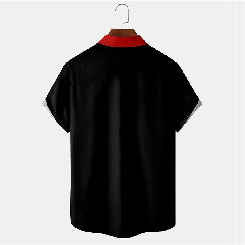 Geometric Pattern Poker Shirt