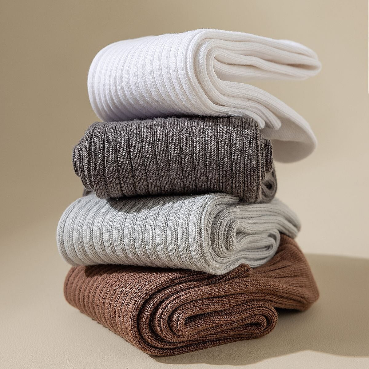 Solid Color 100% Cotton Socks
