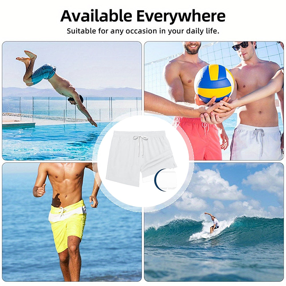 Shark Funny Sea Creatures 2-in-1 Board Shorts