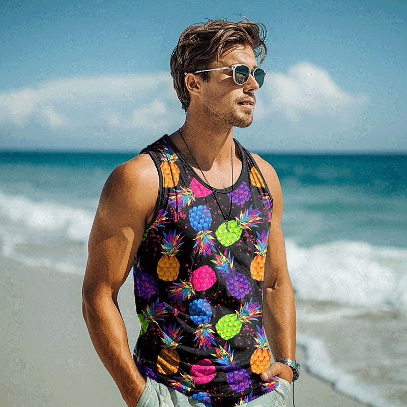 Graphic Pineapple Sleeveless Tee