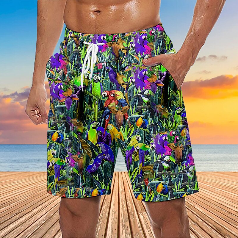 Mask Flower / Plants Swimming Trunks Board Shorts