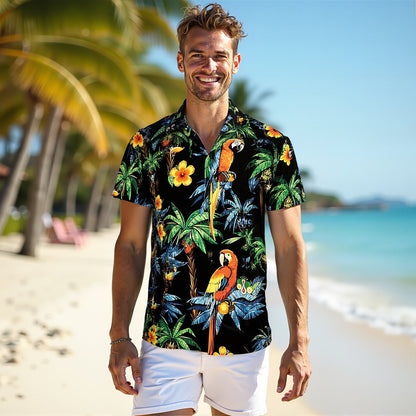 Tropical Palm Parrot Shirt