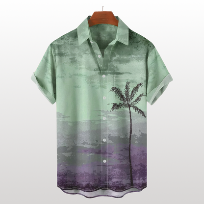 Camiseta con plantas tropicales y palmeras