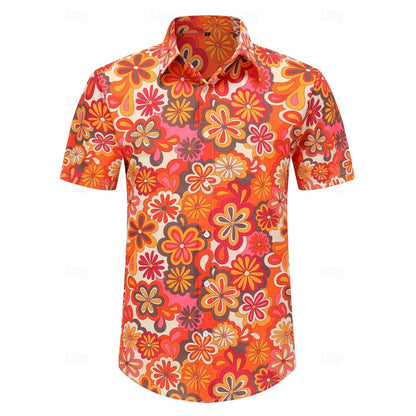 70s Retro Floral Aloha Shirt