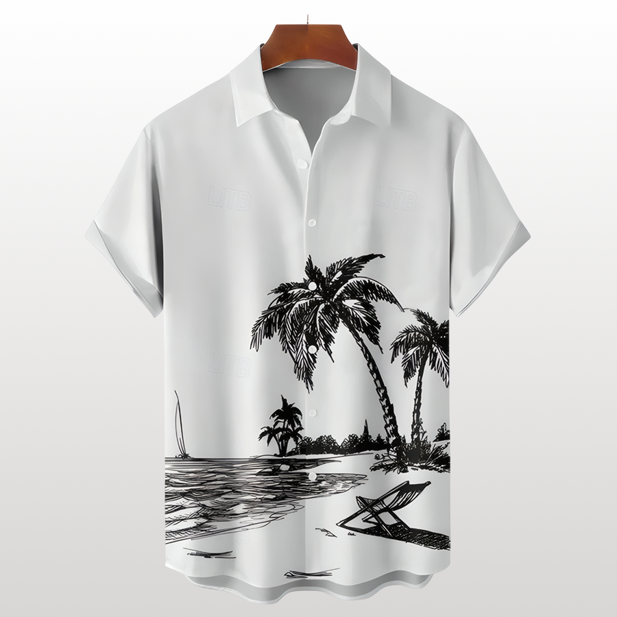 Nautical Coconut Palm Casual Shirt