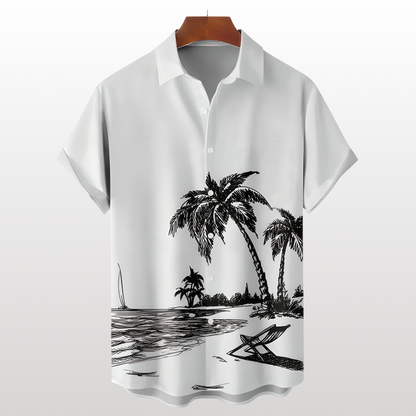 Nautical Coconut Palm Casual Shirt